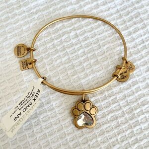 Alex and Ani Crystal Dog Paw Bangle Bracelet